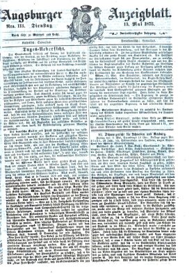 Augsburger Anzeigeblatt Dienstag 13. Mai 1873