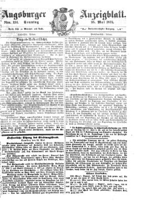 Augsburger Anzeigeblatt Sonntag 25. Mai 1873