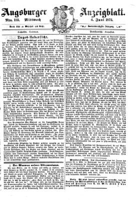 Augsburger Anzeigeblatt Mittwoch 4. Juni 1873