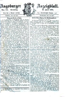 Augsburger Anzeigeblatt Sonntag 29. Juni 1873