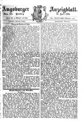 Augsburger Anzeigeblatt Freitag 18. Juli 1873