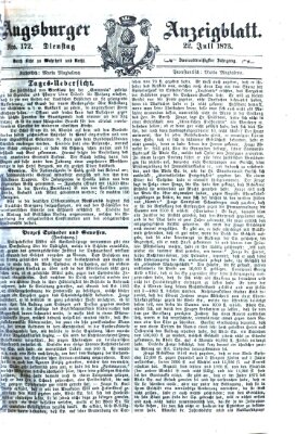 Augsburger Anzeigeblatt Dienstag 22. Juli 1873