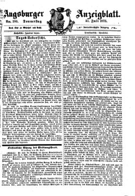 Augsburger Anzeigeblatt Donnerstag 31. Juli 1873