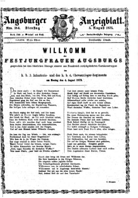 Augsburger Anzeigeblatt Dienstag 5. August 1873