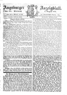 Augsburger Anzeigeblatt Mittwoch 6. August 1873