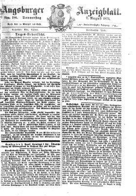 Augsburger Anzeigeblatt Donnerstag 7. August 1873