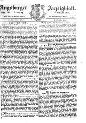 Augsburger Anzeigeblatt Dienstag 12. August 1873