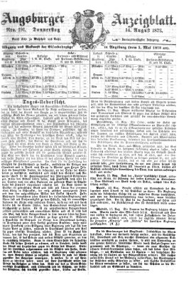 Augsburger Anzeigeblatt Donnerstag 14. August 1873