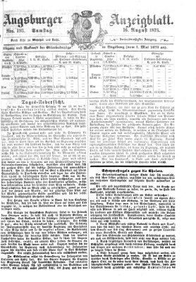 Augsburger Anzeigeblatt Samstag 16. August 1873