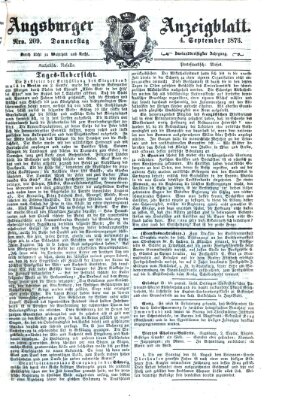 Augsburger Anzeigeblatt Donnerstag 4. September 1873