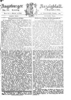 Augsburger Anzeigeblatt Sonntag 7. September 1873