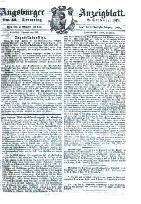 Augsburger Anzeigeblatt Donnerstag 18. September 1873