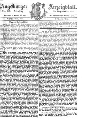 Augsburger Anzeigeblatt Dienstag 23. September 1873