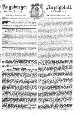 Augsburger Anzeigeblatt Freitag 3. Oktober 1873