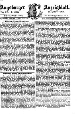 Augsburger Anzeigeblatt Sonntag 19. Oktober 1873