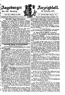 Augsburger Anzeigeblatt Sonntag 26. Oktober 1873