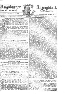 Augsburger Anzeigeblatt Mittwoch 29. Oktober 1873