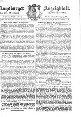 Augsburger Anzeigeblatt Mittwoch 12. November 1873