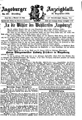 Augsburger Anzeigeblatt Dienstag 16. Dezember 1873