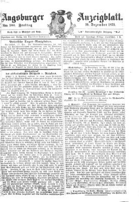 Augsburger Anzeigeblatt Freitag 19. Dezember 1873