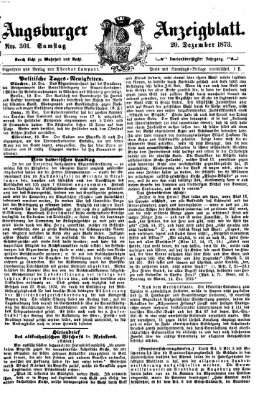 Augsburger Anzeigeblatt Samstag 20. Dezember 1873