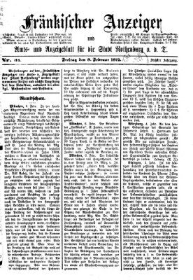 Fränkischer Anzeiger Freitag 9. Februar 1872