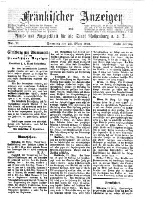 Fränkischer Anzeiger Samstag 23. März 1872