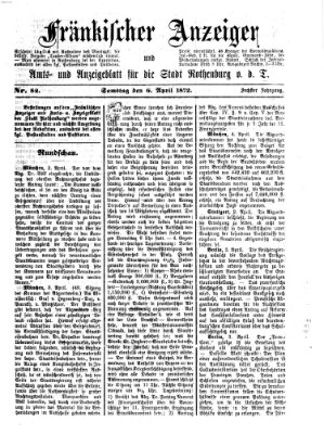 Fränkischer Anzeiger Samstag 6. April 1872
