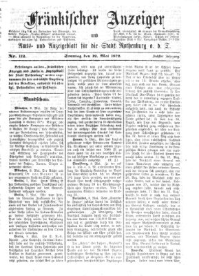 Fränkischer Anzeiger Sonntag 12. Mai 1872