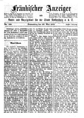 Fränkischer Anzeiger Donnerstag 23. Mai 1872