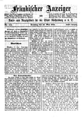 Fränkischer Anzeiger Samstag 25. Mai 1872