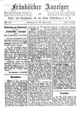 Fränkischer Anzeiger Sonntag 30. Juni 1872