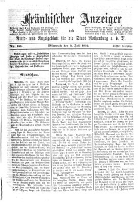Fränkischer Anzeiger Mittwoch 3. Juli 1872