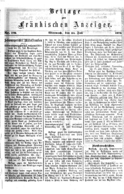 Fränkischer Anzeiger Mittwoch 24. Juli 1872