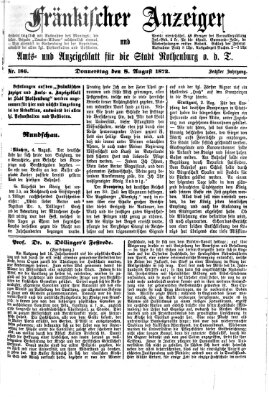 Fränkischer Anzeiger Donnerstag 8. August 1872