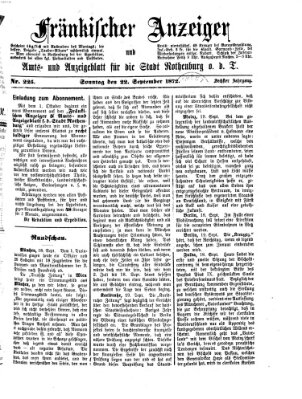 Fränkischer Anzeiger Sonntag 22. September 1872