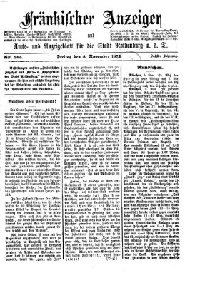 Fränkischer Anzeiger Freitag 8. November 1872