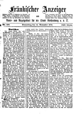 Fränkischer Anzeiger Donnerstag 14. November 1872