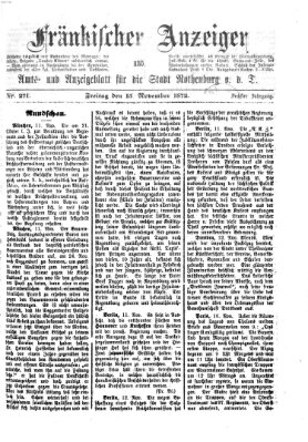 Fränkischer Anzeiger Freitag 15. November 1872