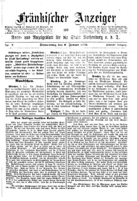 Fränkischer Anzeiger Donnerstag 9. Januar 1873