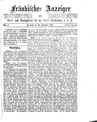 Fränkischer Anzeiger Freitag 10. Januar 1873