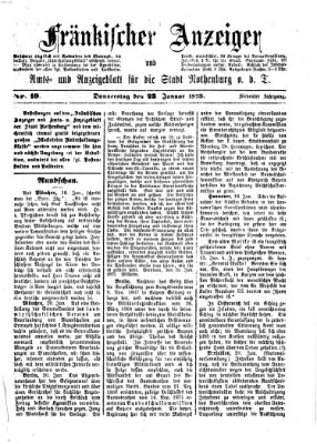 Fränkischer Anzeiger Donnerstag 23. Januar 1873