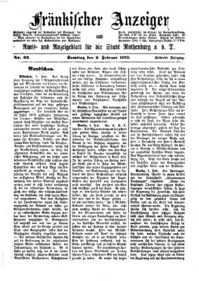 Fränkischer Anzeiger Samstag 8. Februar 1873