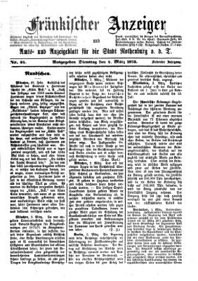 Fränkischer Anzeiger Dienstag 4. März 1873