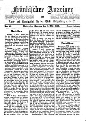 Fränkischer Anzeiger Samstag 8. März 1873