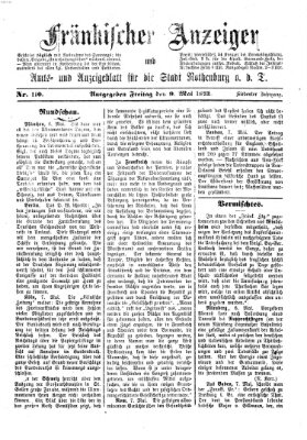 Fränkischer Anzeiger Freitag 9. Mai 1873