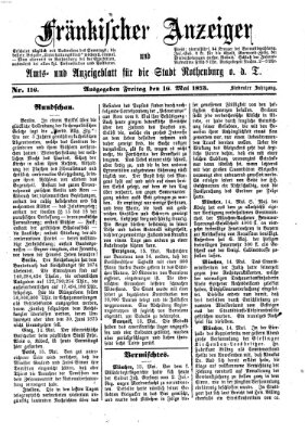 Fränkischer Anzeiger Freitag 16. Mai 1873