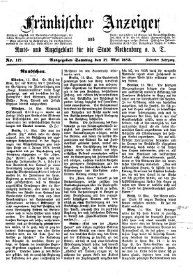 Fränkischer Anzeiger Samstag 17. Mai 1873