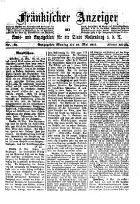 Fränkischer Anzeiger Montag 19. Mai 1873