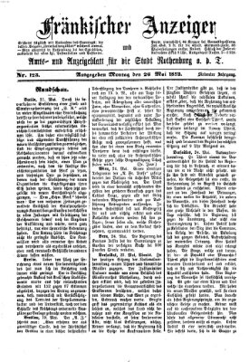 Fränkischer Anzeiger Montag 26. Mai 1873